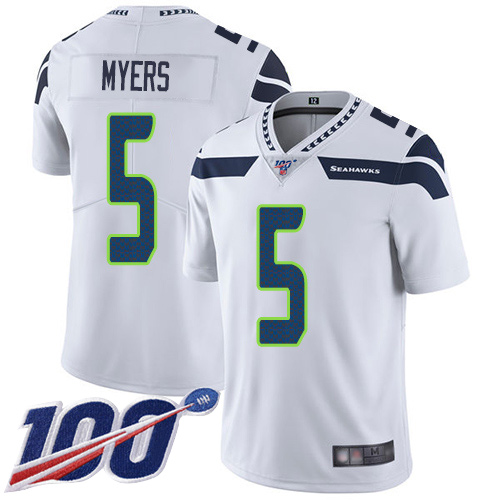 Seattle Seahawks Limited White Men Jason Myers Road Jersey NFL Football #5 100th Season Vapor Untouchable->youth nfl jersey->Youth Jersey